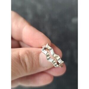 925 Sterling Silver Wavy Ring, Size US 8 Vintage